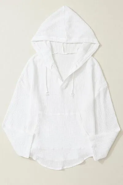 Start Fresh Kangaroo Pocket White Hoodie