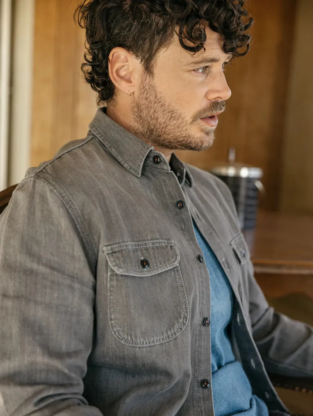 The Brace Long Sleeve Shirt - Chad (Grey)