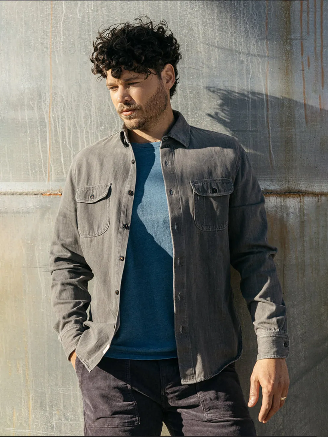 The Brace Long Sleeve Shirt - Chad (Grey)