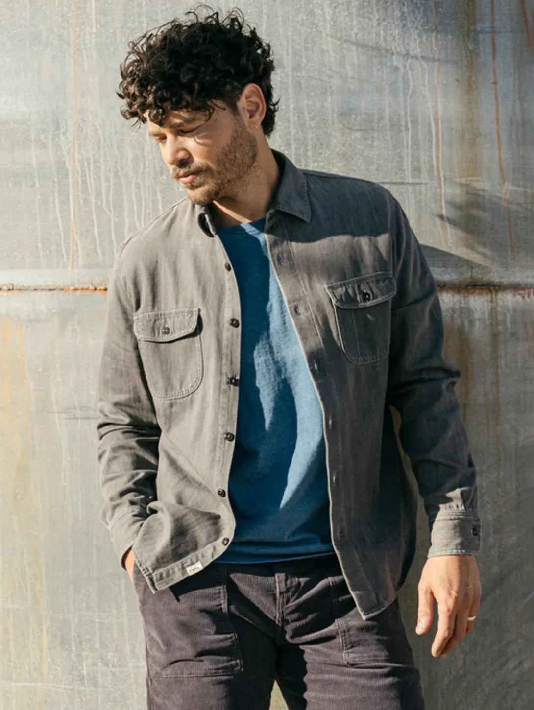 The Brace Long Sleeve Shirt - Chad (Grey)