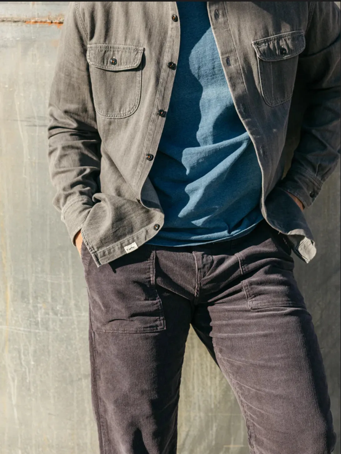 The Brace Long Sleeve Shirt - Chad (Grey)