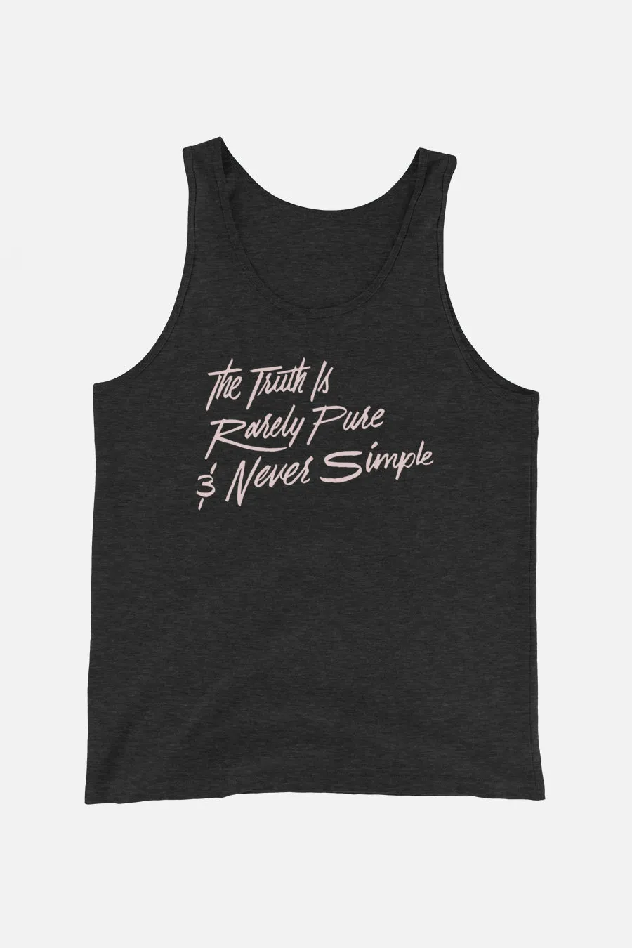 The Truth is Rarely Pure and Never Simple Unisex Tank Top  | The Importance of Being Earnest