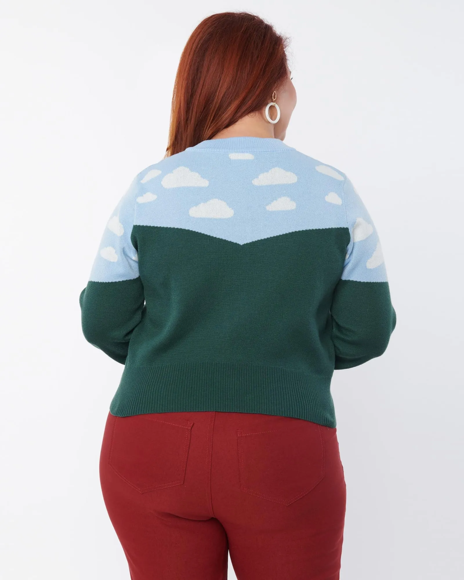 Unique Vintage Plus Size Gnome In The Sky Cardigan | Gnome In The Sky