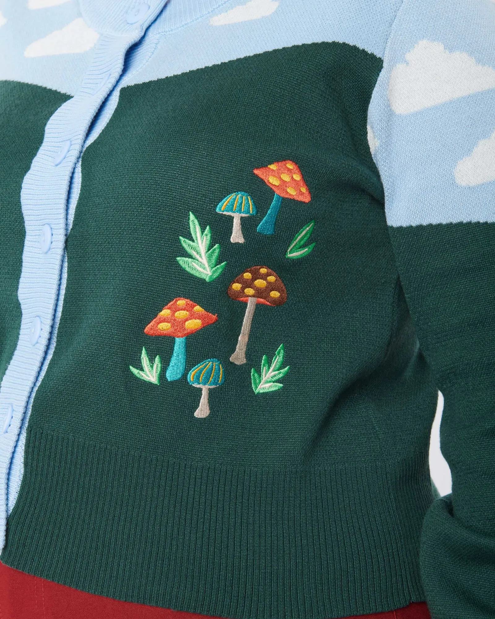 Unique Vintage Plus Size Gnome In The Sky Cardigan | Gnome In The Sky
