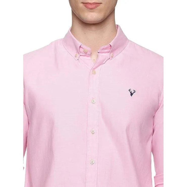 U.S. ELK Boys' and Men's Long Sleeve Button Down Dress Shirts-Pink