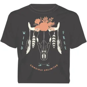 Wild Free Bull Skull T-shirt