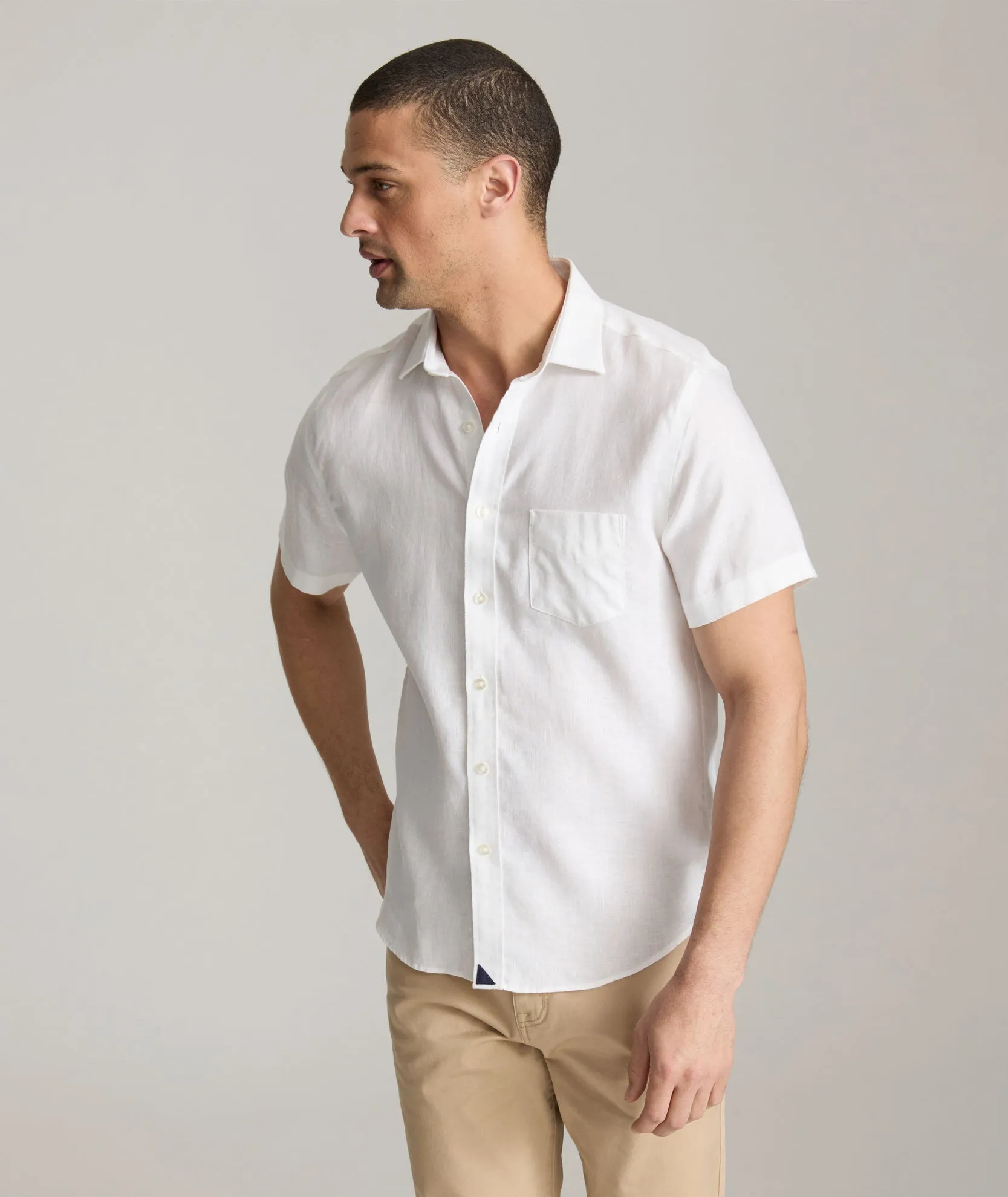 Wrinkle-Resistant Linen Short-Sleeve Cameron Shirt