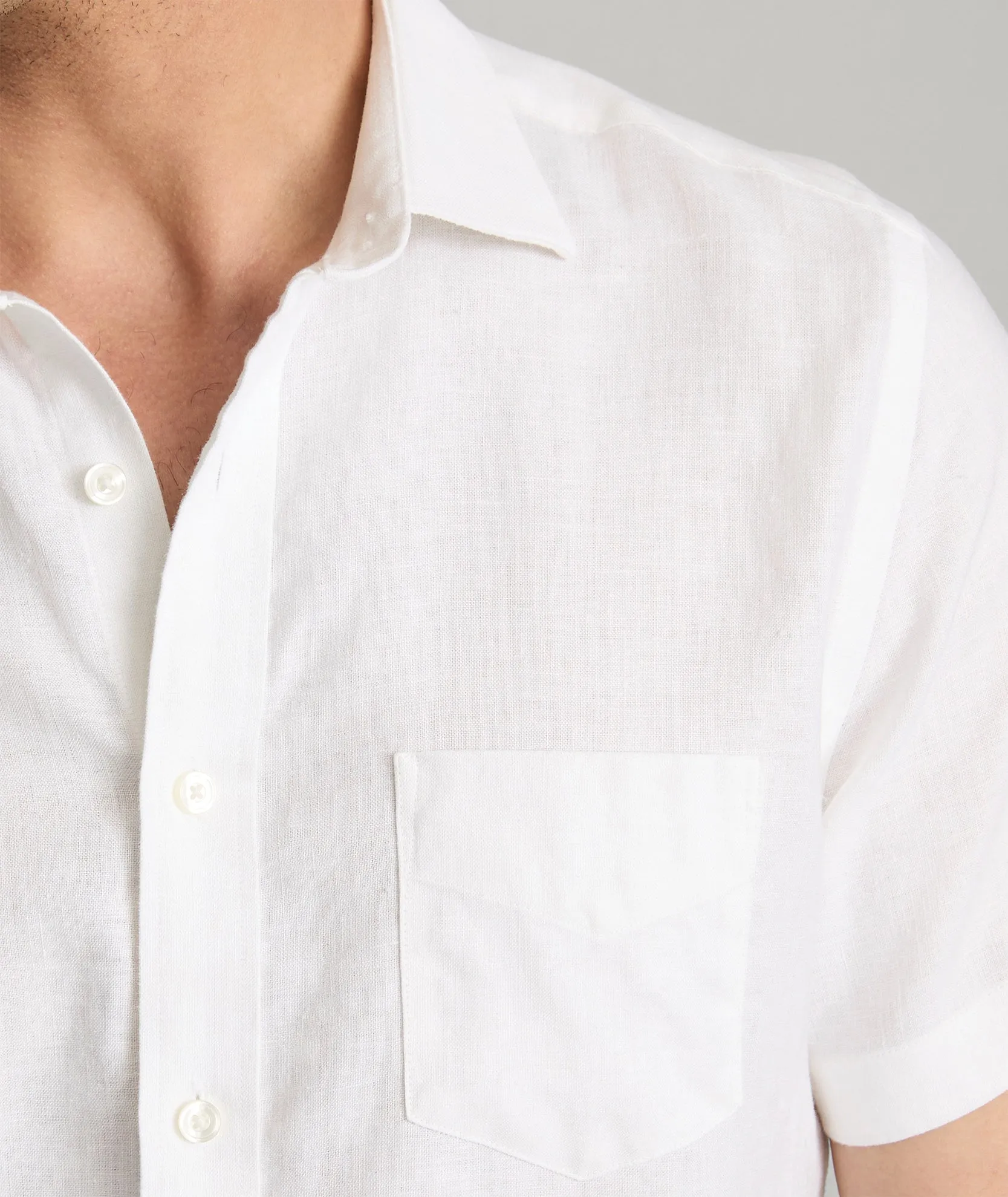 Wrinkle-Resistant Linen Short-Sleeve Cameron Shirt