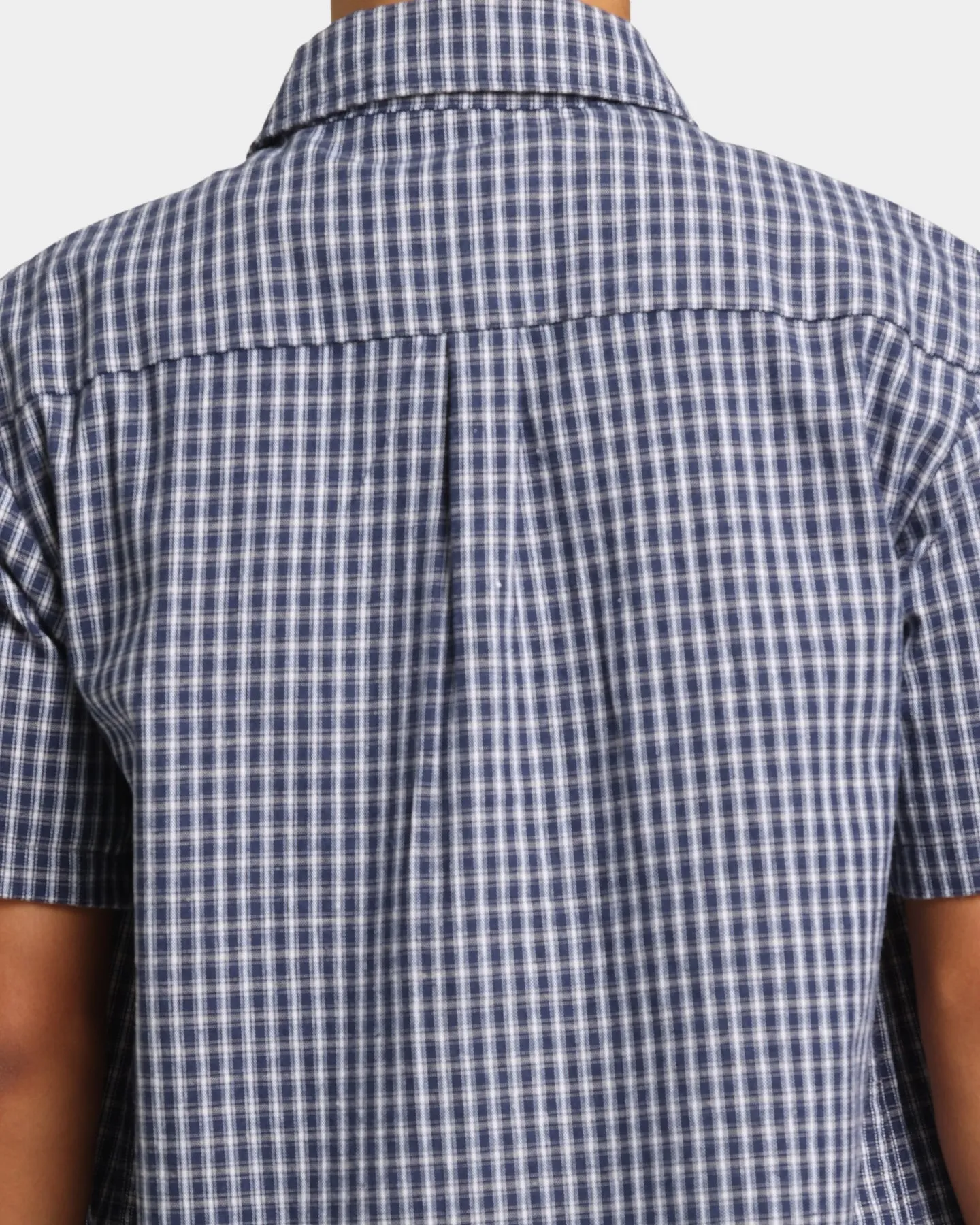XLARGE Button Up Check Shirt Navy