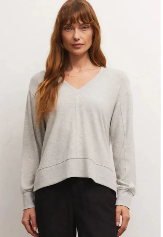 ZSUPPLY WILDER CLOUD V-NECK LS TOP